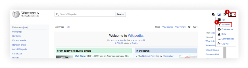 Draft wikipedia page through